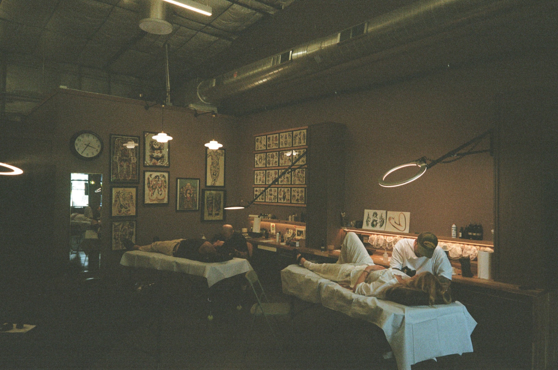 At the tattoo shop